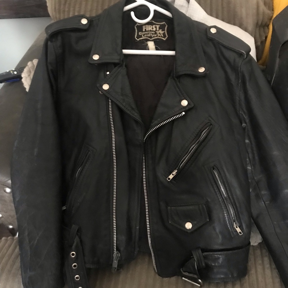 Black Men's Biker Bomber Jacket